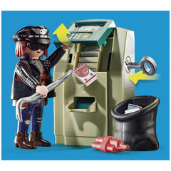 Playmobil City Action Poursuite de la Moto de Police du Voleur d'Argent - 70572