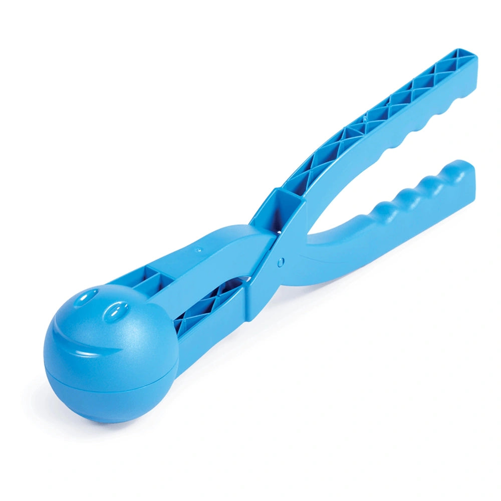 PROSPERPLAST Snowballee 2 snowball maker in solid blue, featuring a handle, button, and ridged design for outdoor play.
