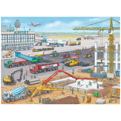 Ravensburger - Chantier à l'aéroport - 100 pièces - Puzzles
