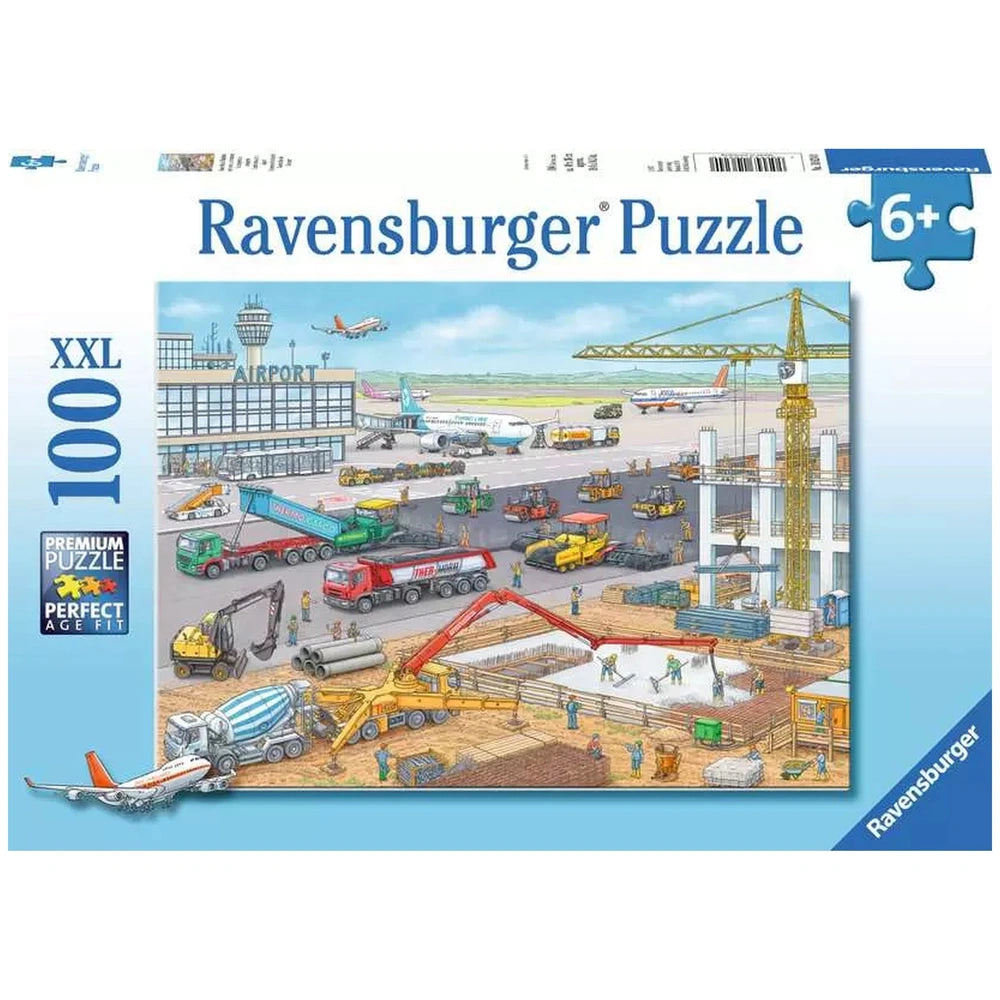 Ravensburger - Chantier à l'aéroport - 100 pièces - Puzzles
