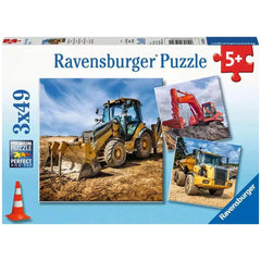Ravensburger - Véhicules de construction en action - 3x49 pièces - Puzzles