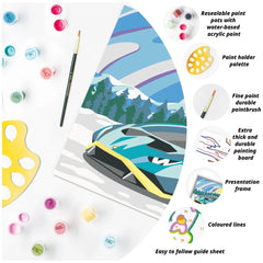 Ravensburger - Creart Blue Lamborghini - Painting By Numbers - Arts & Crafts