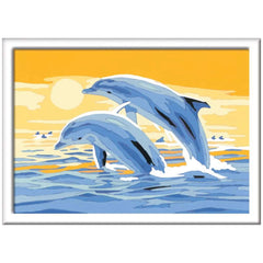 Ravensburger - Creart Dauphins Enchanteurs - Peinture Par Numéros - Arts et Loisirs