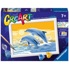 Ravensburger - Creart Dauphins Enchanteurs - Peinture Par Numéros - Arts et Loisirs
