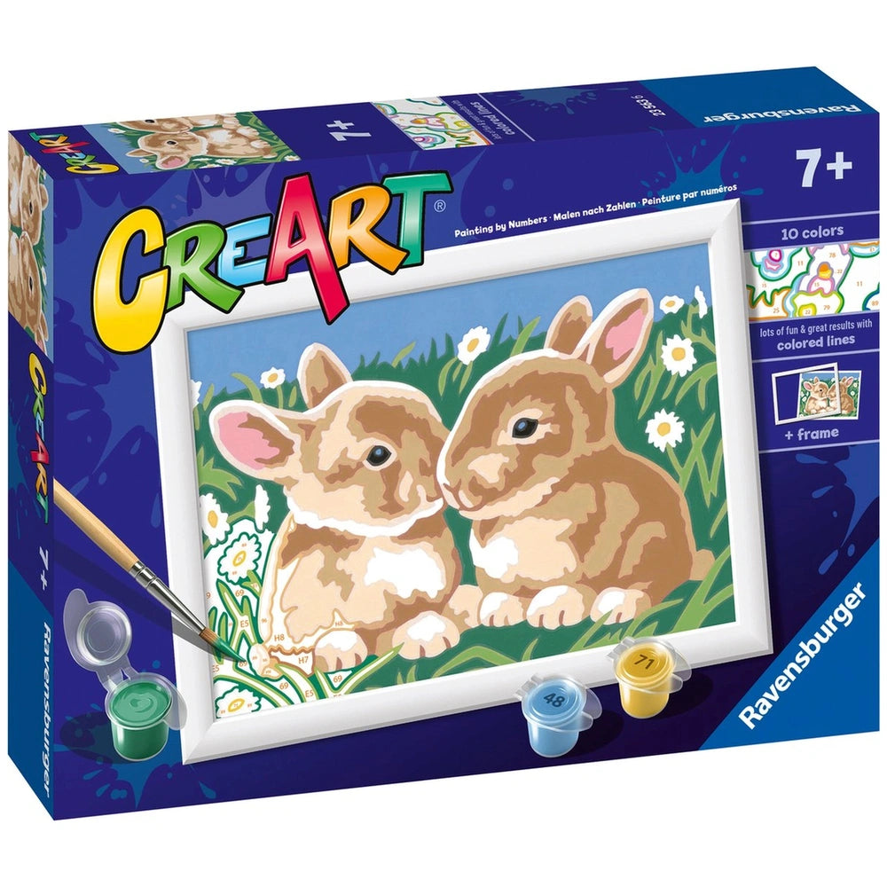 Ravensburger - Creart Fluffy Bunnies - Peinture par numéros - Arts et loisirs créatifs