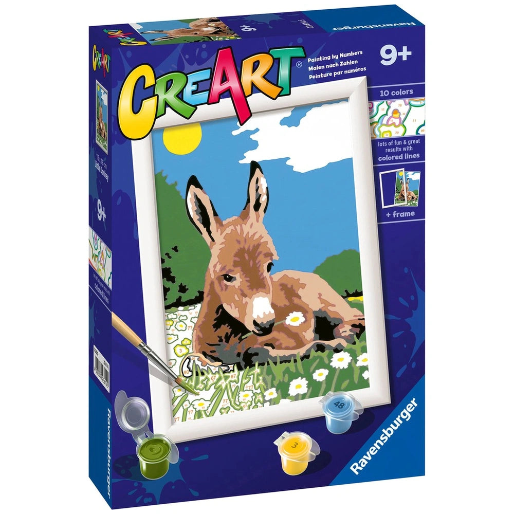 Ravensburger - Creart Little Donkey - Painting By Numbers - Arts & Crafts
