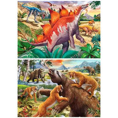 Ravensburger - Dinosaures - Animaux préhistoriques sauvages - 2x24 pièces - Puzzles