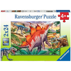 Ravensburger - Dinosaures - Animaux préhistoriques sauvages - 2x24 pièces - Puzzles