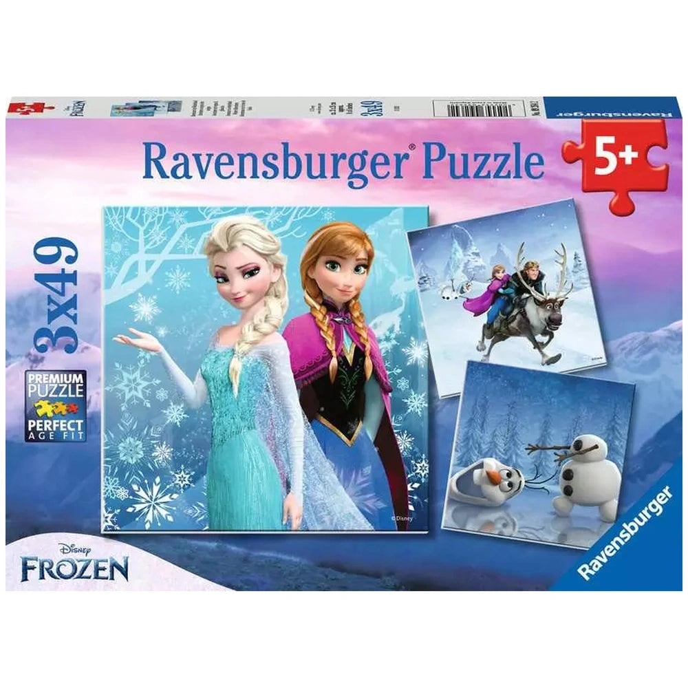 Ravensburger - Frozen - Aventure au Pays d'Hiver - 3x49 Pièces - Puzzles