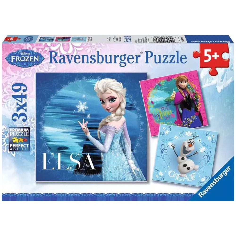 Ravensburger - Frozen - Elsa, Anna et Olaf - 3x49 pièces - Puzzles