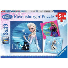 Ravensburger - Frozen - Elsa, Anna et Olaf - 3x49 pièces - Puzzles