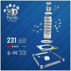 Ravensburger - Puzzle 3D Iconics Tour de Pise Édition LED 231 pièces - Puzzles