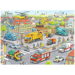 Ravensburger - Véhicules dans la ville - 100 pièces - Puzzles