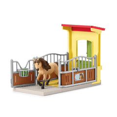 Schleich - Farm World - Pony Box With Iceland Pony Stallion - Toy Playsets - 42609