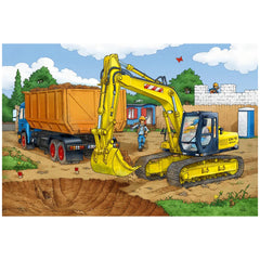 Schmidt Spiele - Excavateur 40 pièces et véhicule de jeu Siku - Puzzles