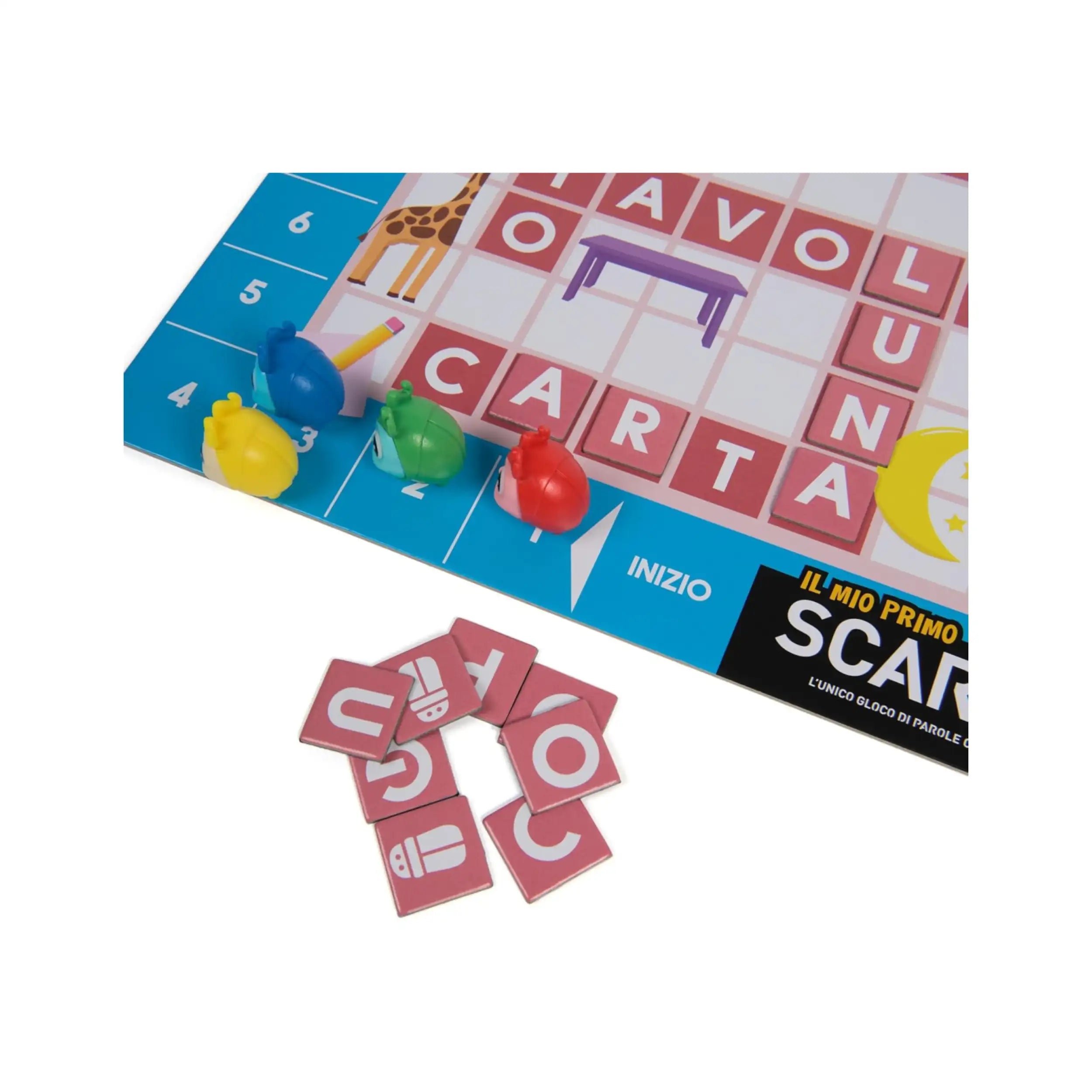 Spin Master - Mon Premier Scarabeo Nouvelle Édition Jeu de Société - Italien et Anglais