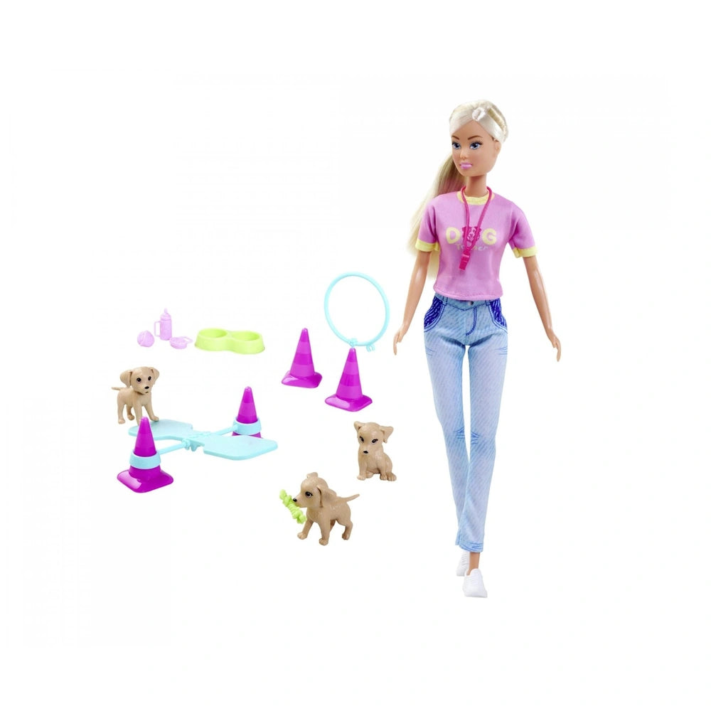 Steffi-Love - Ensemble de jeu d'entraînement pour chiens - Poupées - Ensembles de poupées - Figurines de jouet