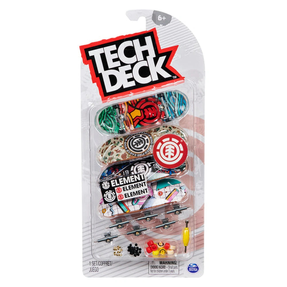 Tech Deck - Planche à doigts de 96 mm avec designs authentiques, pack de 4 - Assortiment