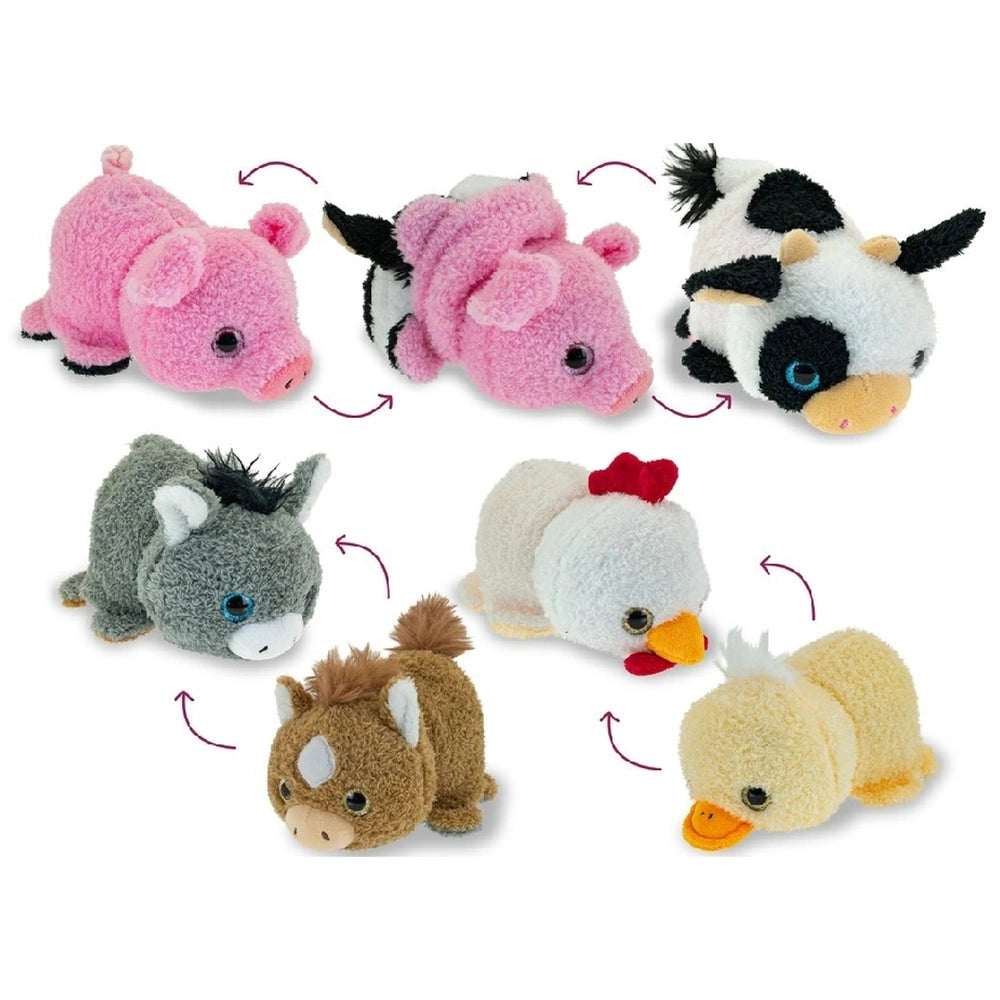 Teorema - Reversible Farm Animal Flip Plush Assortment - Stuffed Animals