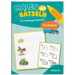 TESSLOFF's educational book cover features colorful illustrations of cows and boys, designed for preschoolers' enjoyment.