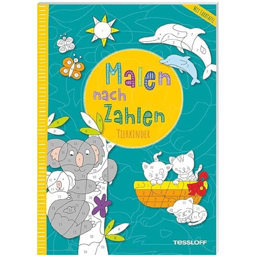 TESSLOFF - Peinture par numéros Bébés animaux - Loisirs créatifs - Édition allemande